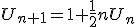 U_{n+1}=1+\frac{1}{2}nU_n
